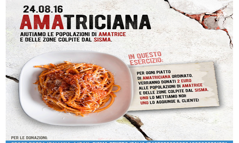 A Firenze martedì 6 settembre tutti uniti all’Amatriciana Day