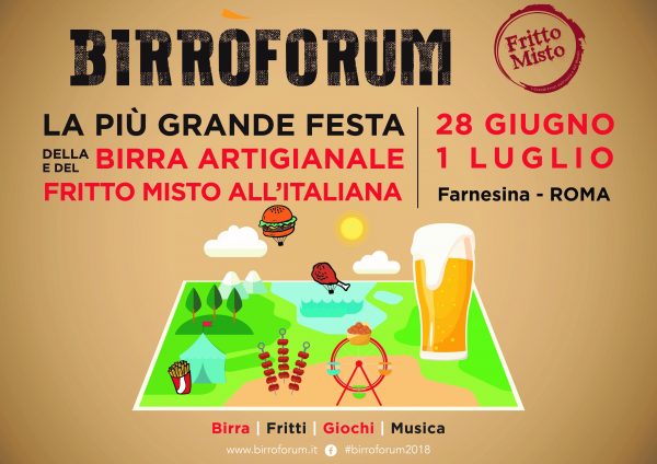 Birròforum 2018 la festa della birra artigianale e del vino da strada dal 28 giugno al 1 luglio