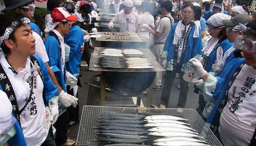 Sanma Festival di Meguro a Tokyo per celebrare l’arrivo dell’autunno