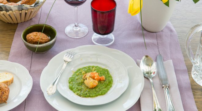La ricetta della crema di piselli con gamberi delle Cesarina per rimanere in forma dopo l’estate La ricetta della crema di piselli con gamberi delle Cesarina per rimanere in forma dopo l’estate