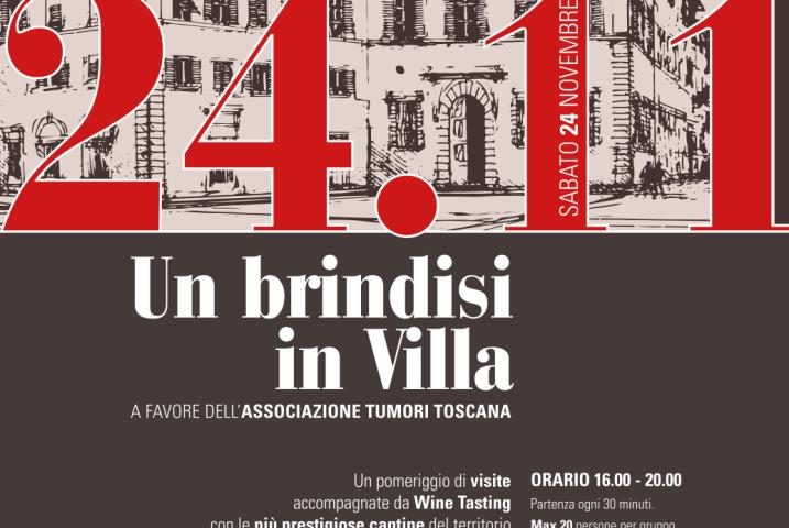 Un Brindisi in villa: dal 24 novembre arte e vino per sostenere l’ATT