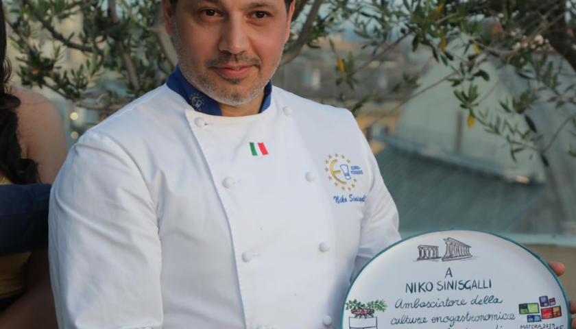 Niko Sinisgalli ambasciatore della cultura enogastronomica della Basilicata e di Matera capitale della cultura 2019