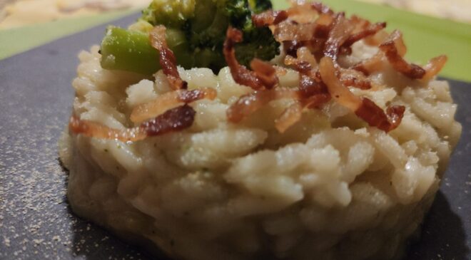 Risotto "Passiu" broccoletti e guanciale Risotto "Passiu" broccoletti e guanciale