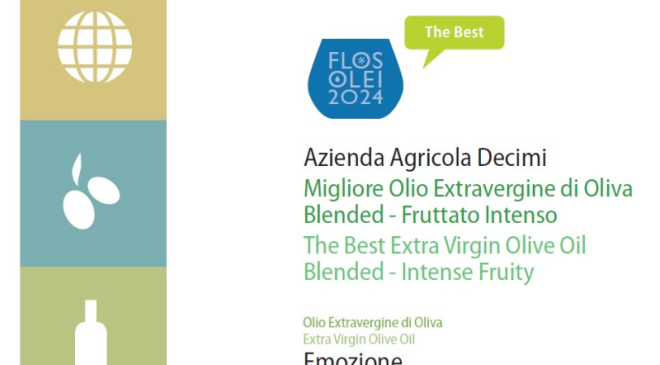 “Emozione”, miglior olio umbro al mondo per la categoria “Blended – Fruttato Intenso” “Emozione”, miglior olio umbro al mondo per la categoria “Blended – Fruttato Intenso”