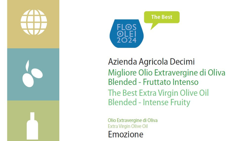 “Emozione”, miglior olio umbro al mondo per la categoria “Blended – Fruttato Intenso”