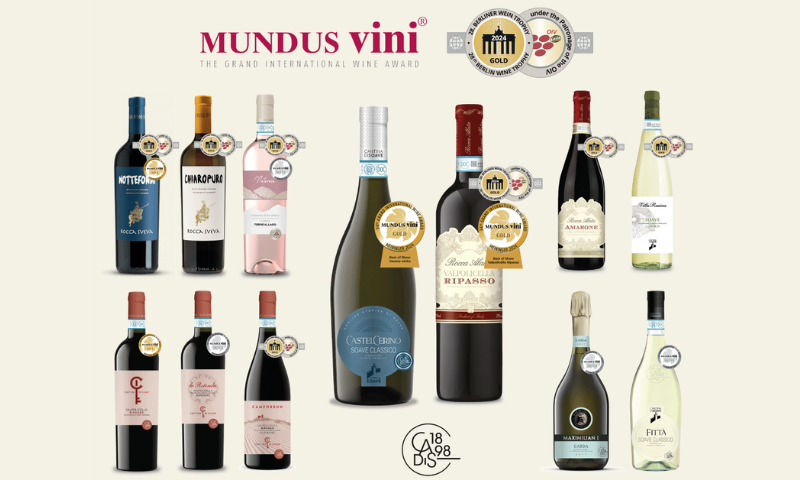 Pioggia di medaglie d’oro per Cadis 1898 da “Mundus Vini” e “Berliner Wein Trophy”